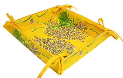 Provencal bread basket (Lavender. yellow)